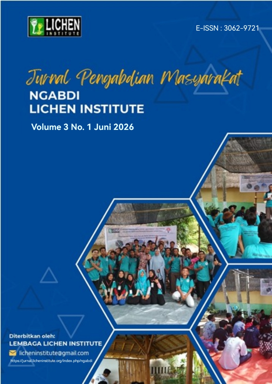 					View Vol. 3 No. 1 (2026): Jurnal Pengabdian Masyarakat (NGABDI) Lichen Institute, Juni 2026
				